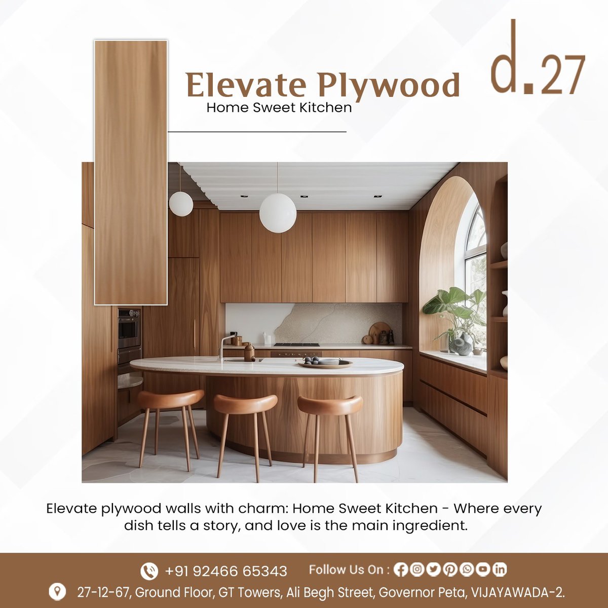 Elevate Plywood Home Sweet Kitchen!

#d27 #d27furniture #d27furnitureinvijayawada #plywood #plywoodfurniture #plywooddesign #laminationplywood #plywoodcolours #plywood #plywoodshelf #wholesaler #wooddealer #plywood #laminates #veneer #decoratives #louvers #architecture