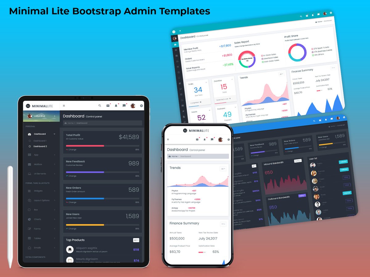 Minimal Lite is Responsive #Bootstrap4 Admin, Dashboard & WebApp #AdminTemplate which is Lightweight and easily customizable, and basically designed for the developers who want to customize it.
.
themeforest.net/item/minimal-l…
.
#envato #themeforest #Bootstrap4 #crm #CSS3 #Dashboard