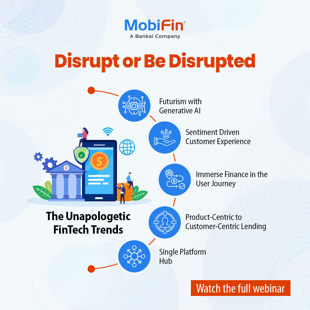 Summarizing our webinar series 'The Unapologetic Fintech Trends 2024,' Set to Reshape Finance,'

If you still haven't watched the full webinar 

Watch it now: bit.ly/496dfFS

#MobiFin #Innovatewithmobifin #FintechTrends #Webinar #FinanceInnovation #Tech2024