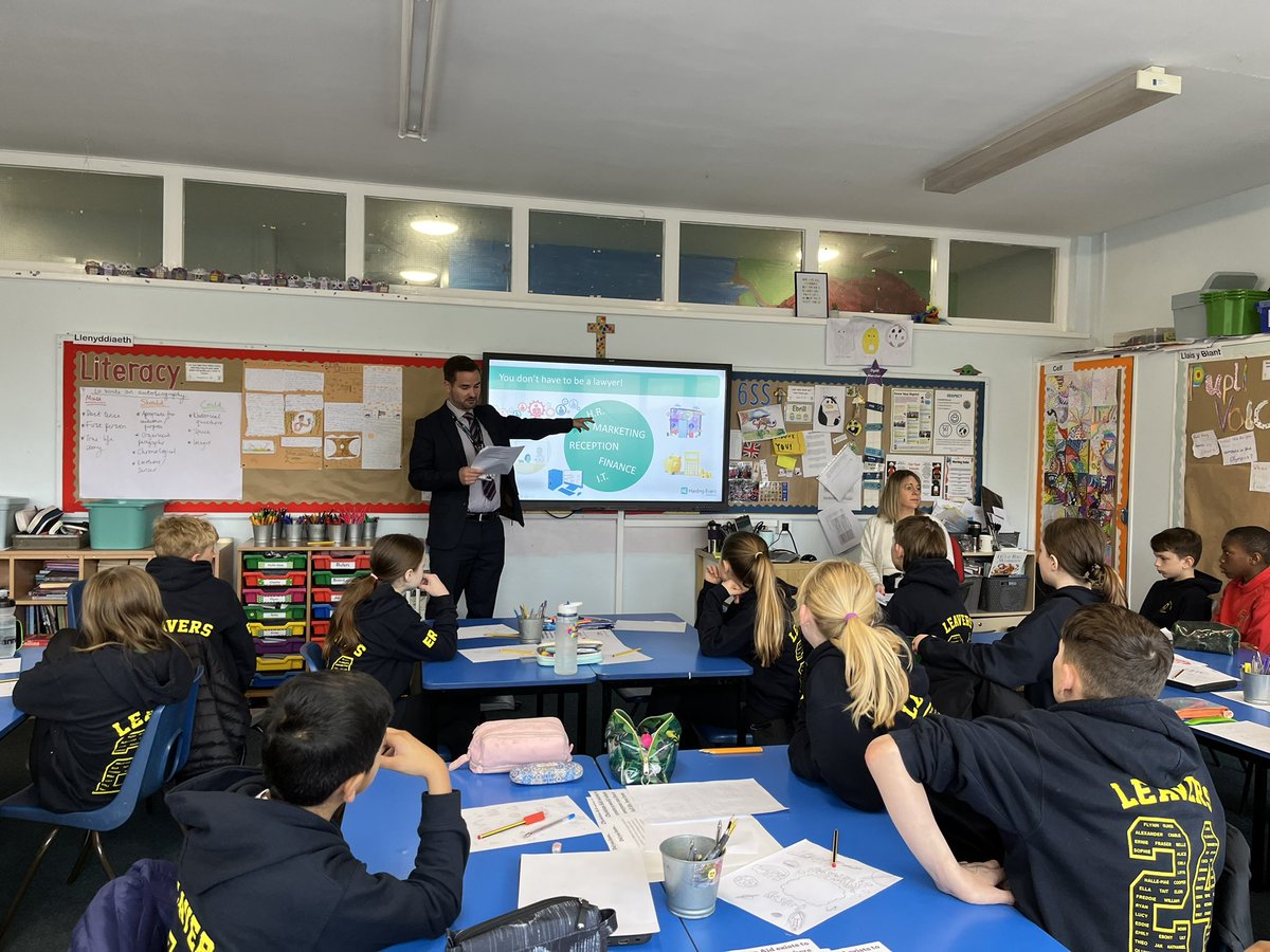 mcghie_mrs's tweet image. Thank you so much to Ben and Catrina for coming to talk to Year 6 today about working in a law firm. We were interested to learn how many of our values are part of your work😊 Diolch! #WorldofWorkWeek @llandaffcity