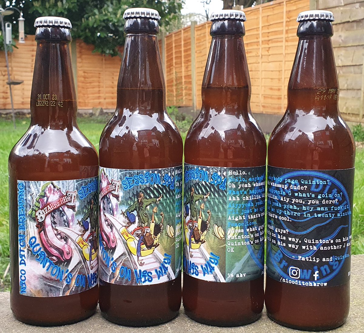 nicoditchbrew's tweet photo. Long time since being on here. Brewed these two a while ago.
First is a 7% dark saison - now tasting more like a porter.
The second, a 5% session IPA. https://t.co/8eRHCHY0ZV