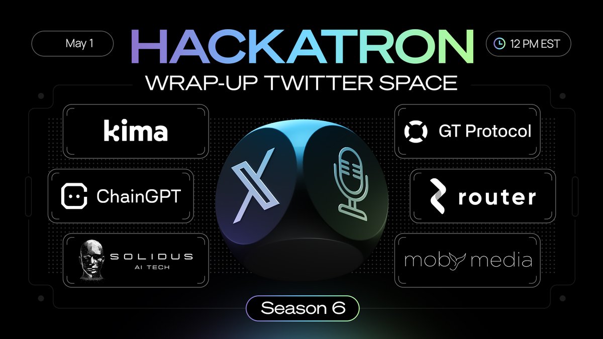 🎉 HackaTRON Season 6 Twitter Space is LIVE TODAY! 🚀 We're thrilled to announce that Kima is joining today's Twitter Space hosted by @trondao. As a proud Platinum Sponsor of HackaTRON Season 6, we're excited to dive into discussions on emerging blockchain technologies, the…