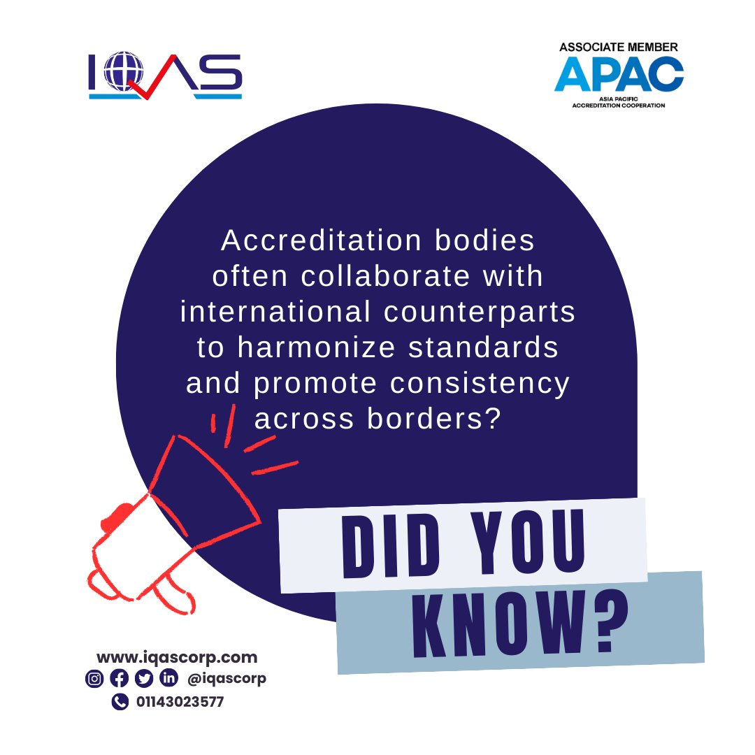 Breaking down barriers and building bridges! Accreditation bodies worldwide are joining forces to harmonize standards Let's pave the way for consistency across borders!  

#GlobalStandards #IQAS #accreditation #Collaboration
