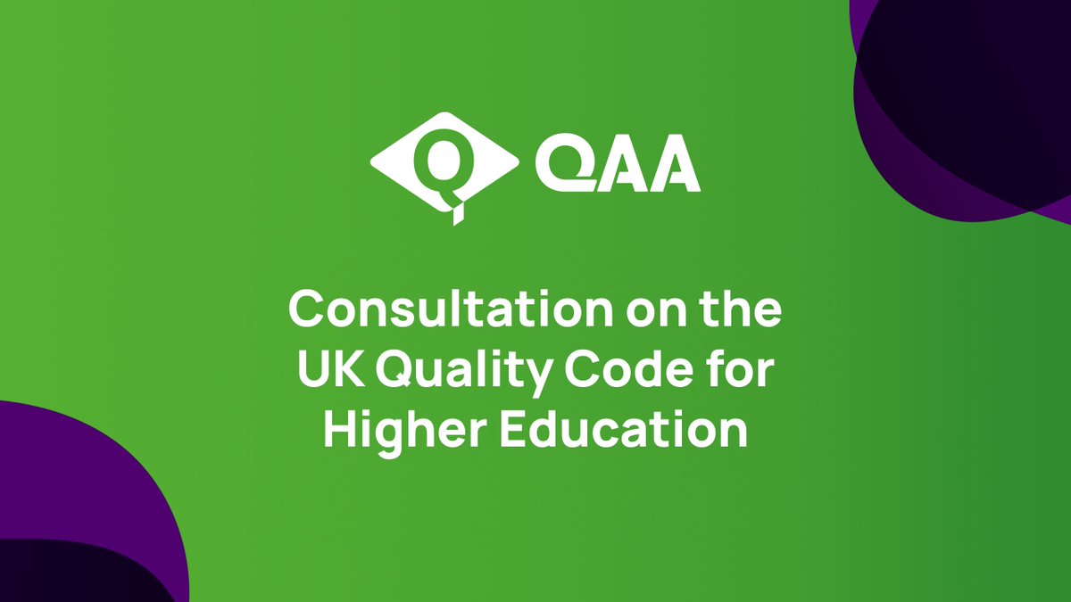 ⌛ There are only two weeks left to respond to our consultation on the UK Quality Code! 📝 Submit your response by 17 May: qaa.ac.uk/the-quality-co… 🗣️ Sign up to our webinar on 9 May to hear more about the developments made so far and ask any questions: eur.cvent.me/xLQm3