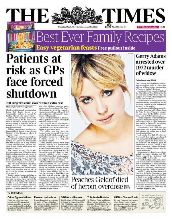 This is the @thetimes front page from 10 years ago today - alarm bells been sounding for over a decade and things are probably even worse? @Parody_RCGP @rcgp #primarycare #NHS