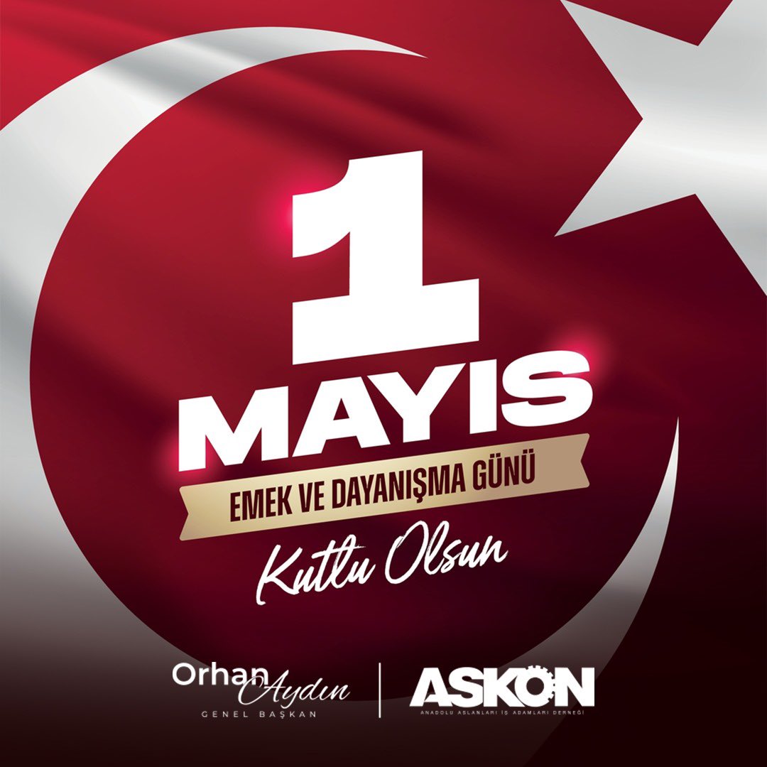 Döktükleri alın teri ile ülke ekonomimize katkı sunan işçilerimizin ve emekçilerimizin 1 Mayıs Emek ve Dayanışma Günü kutlu olsun. #1MAYIS