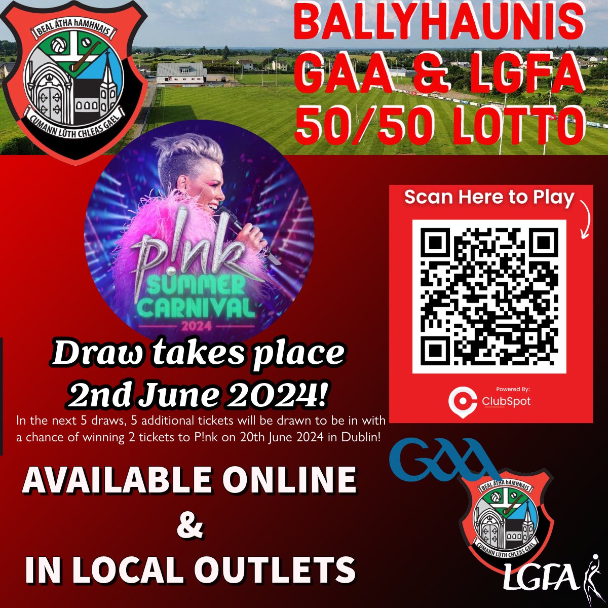Ballyhaunis 50/50 Draw Get all the latest news on the Ballyhaunis GAA app member.clubspot.app/club/ballyhaun…