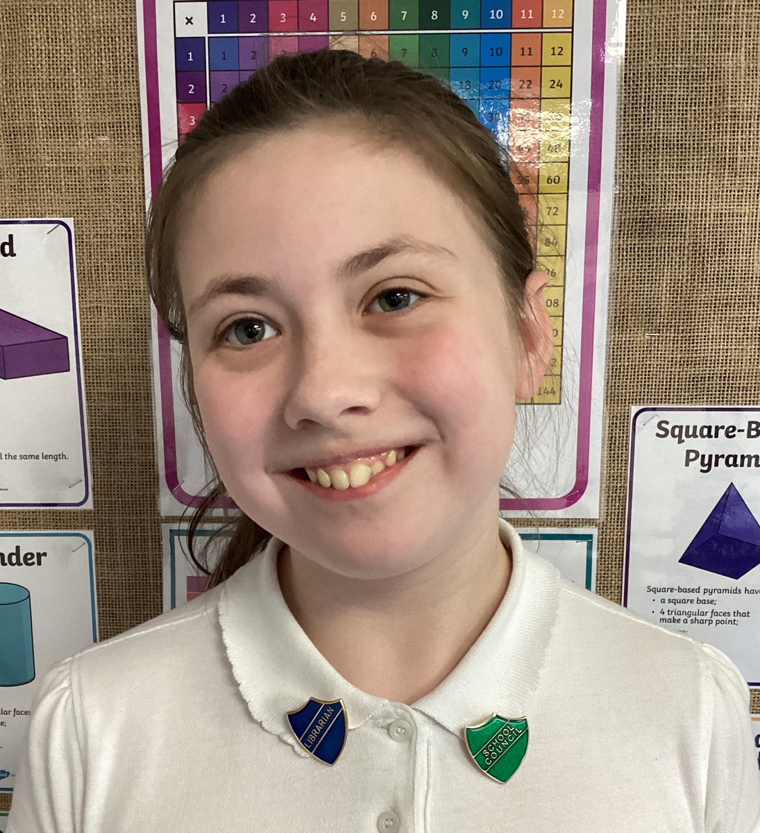 On Friday we gave out badges to our librarians, school council, sports leaders, and play leaders for them to wear with pride. Modelled below with a very smiley face! @TrustVictorious