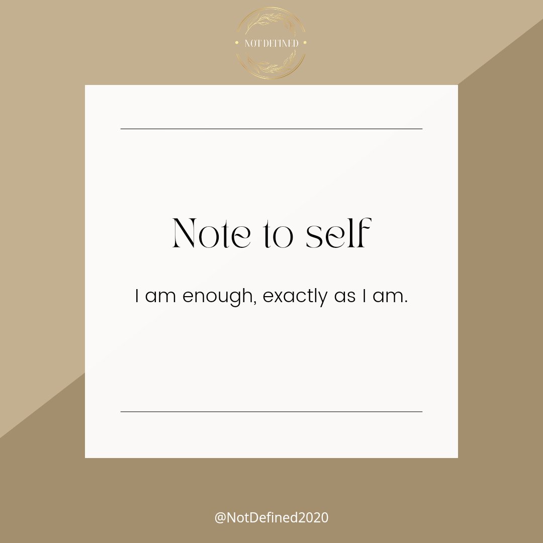 NotDefined2020's tweet photo. ✨N O T E   T O   S E L F ✨⁠
⁠
You are enough as you are. Embrace your flaws, celebrate yourself daily, and know that you are deserving of love, respect, and acceptance simply because you exist. https://t.co/jzwE9LqWK0