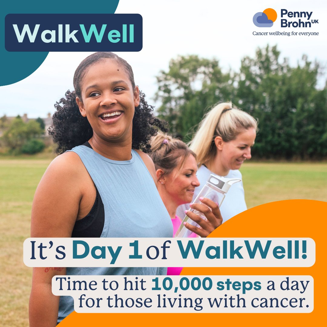 It's Day 1 of #WalkWell - where we challenge you to walk 10,000 steps a day throughout May for cancer wellness 🧡 Not yet signed up? There's still time to do so 👉️ l8r.it/zpsG