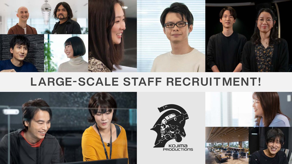 Beyond the creation of "play", a new evolution awaits

All KOJIMA PRODUCTIONS positions are open!
ーーーーーーー
Check the following for details💁‍♀️

📄OUR CULTURE
kojimaproductions.jp/en/ourculture
