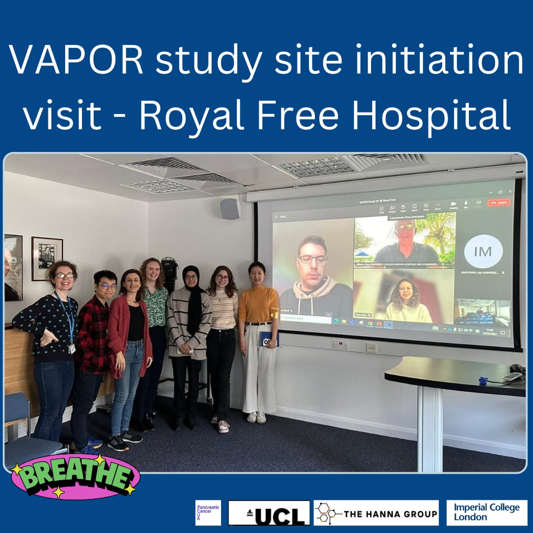 Excited to announce the opening of the VAPOR study (@IC_VAPOR_Study) at @RoyalFreeNHS. Huge thank you to Emma and @caoimhe_m_walsh from @HannaGroup_ICL group for giving us an induction and training. Looking forward to our first breath! 🙌🏻