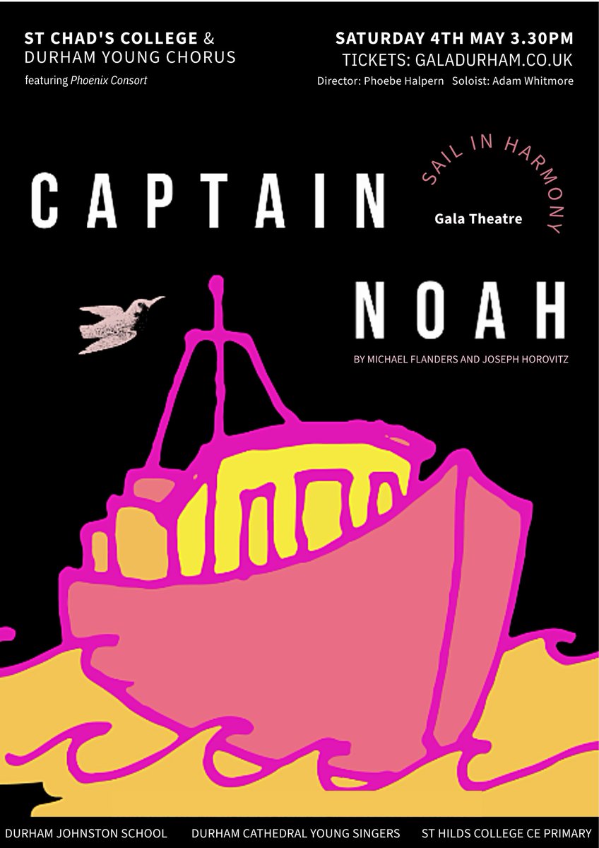 🎶 Join us for a joyous afternoon of singing! 🎶 🗓️ May 4th, 3:30 PM 📍 Gala Theatre Experience 'Captain Noah,' a vibrant choral production produced by @StChadsDurham, this reimagining of the classic tale promises enchantment for all. Get tickets👉 brnw.ch/21wJlvI