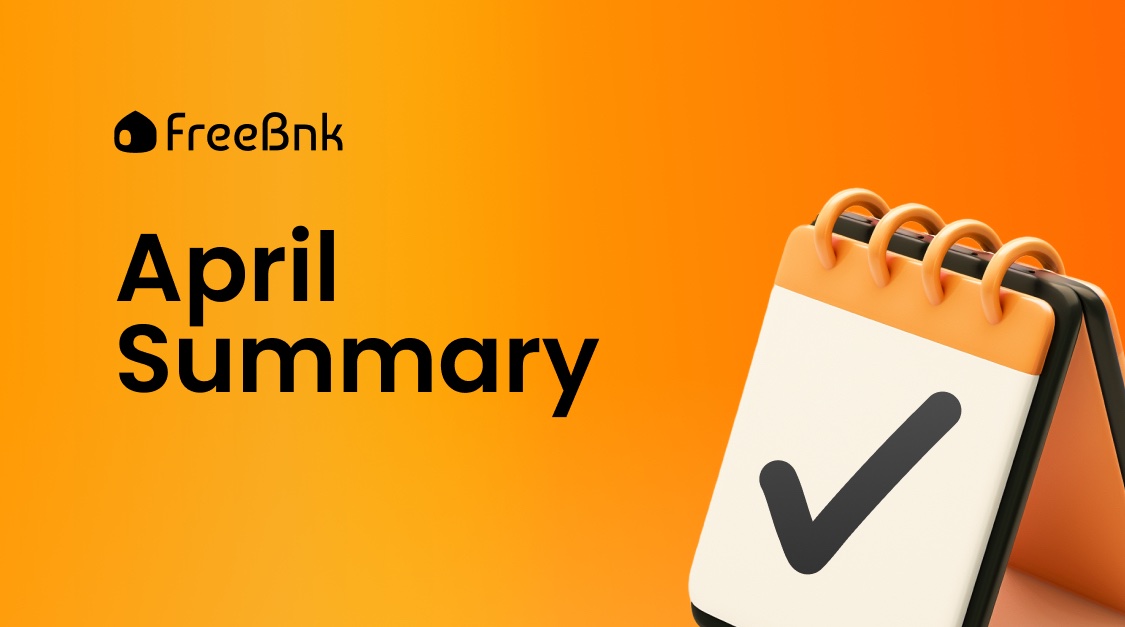 So many important achievements for Freebnk this past month! April summary coming today🏁