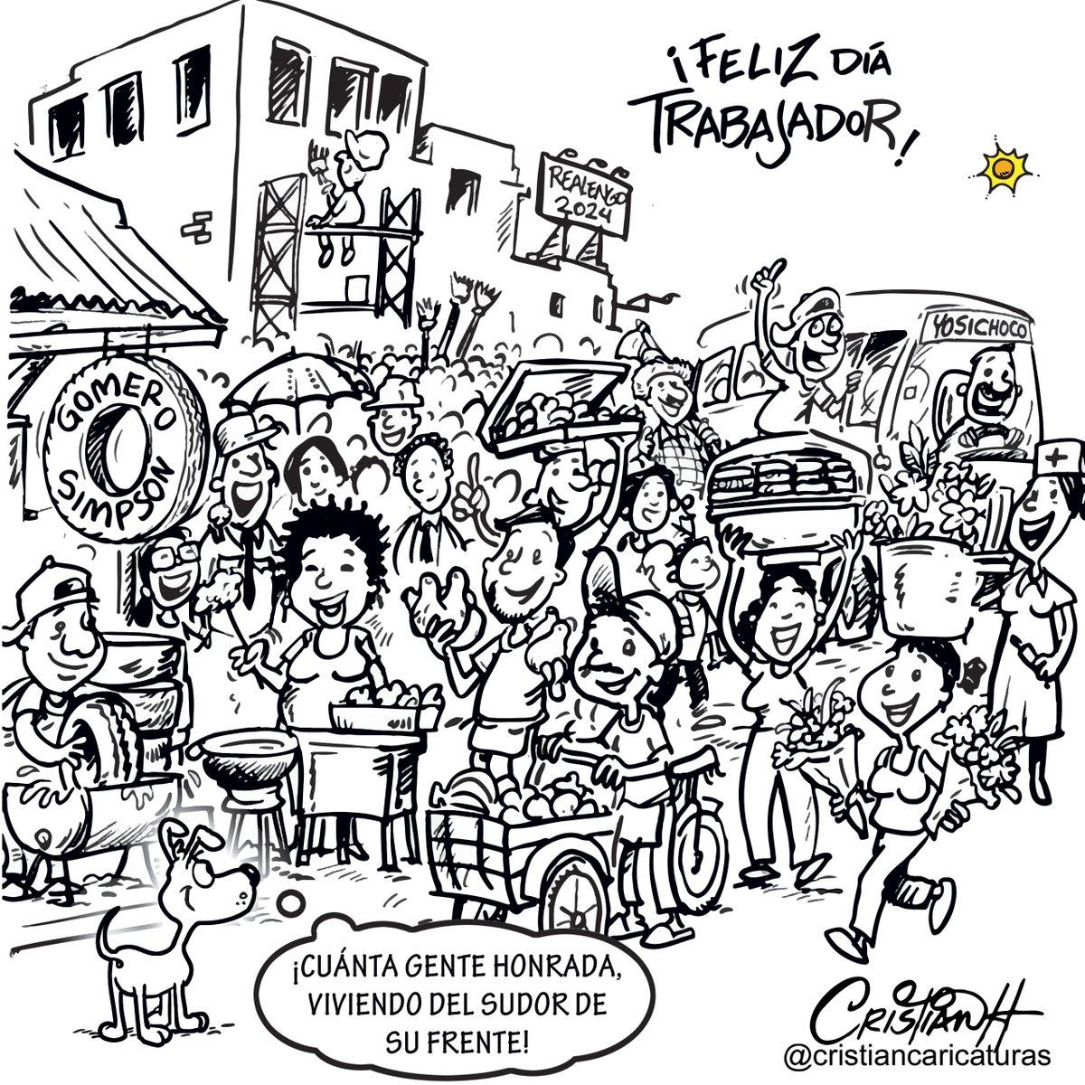 Primero de Mayo, Día Internacional de los Trabajadores Mi caricatura del miércoles 1 de mayo 2024 en el periódico @ElDia_do . . . . #DiaDelTrabajo #GenteHonrada #ConElSudorDeSuFrente #PrimeroDeMayo #realengoycristian #cristiancaricaturas