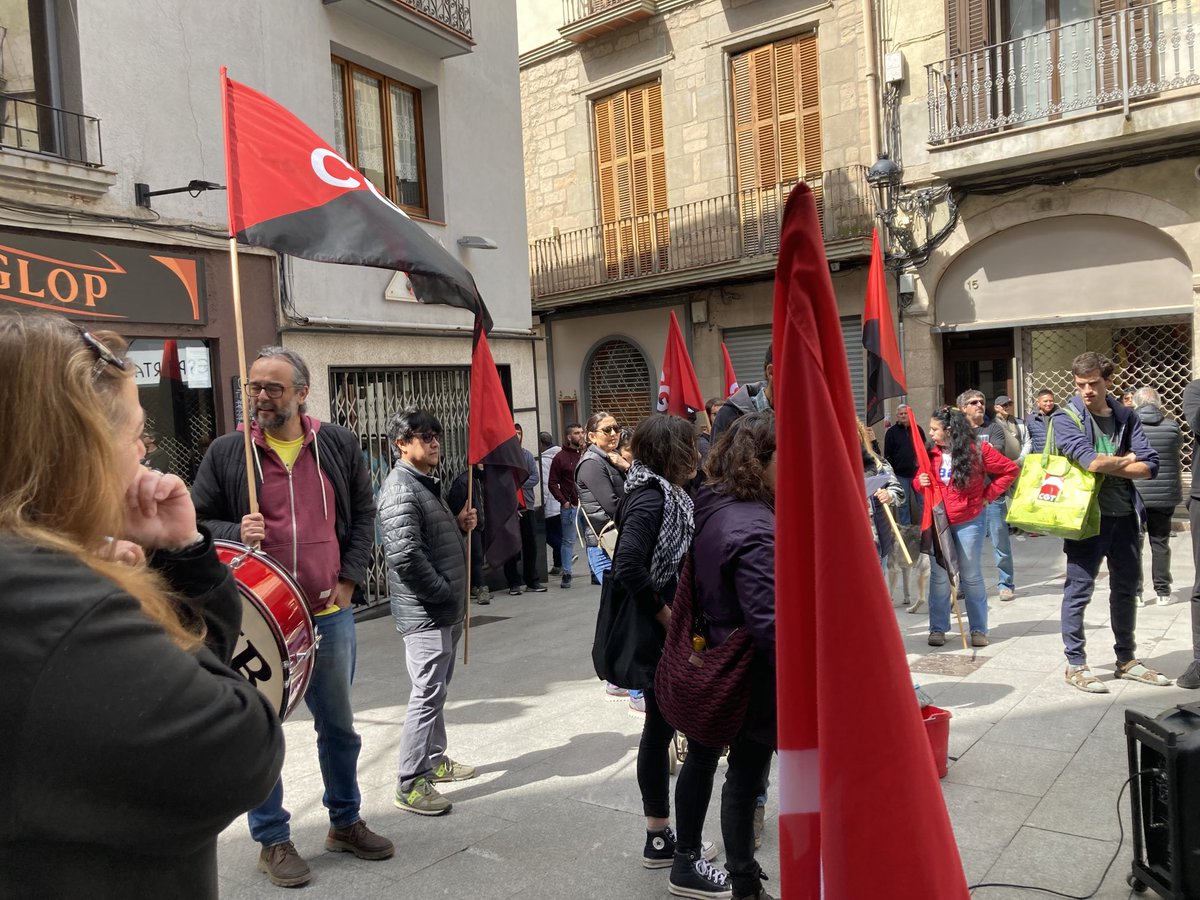 A punt d'inici de la mani #1maig a Berga ⁦@CGTBerga⁩