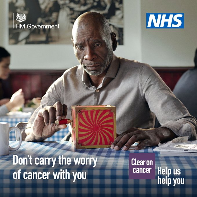 If something in your body does not feel right, do not carry the worry of cancer with you. Tests could put your mind at rest. Until you find out, you cannot rule it out. Contact your GP practice. nhs.uk/cancersymptoms