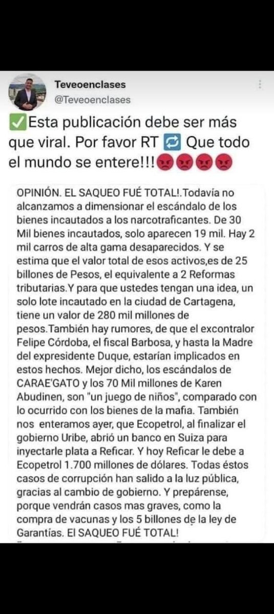 Pobrecita Colombia Con Estos Corruptos #MarchoPorElCambio #MarchoConPetro Por Una Colombia Preciosa...por Un #CambioDeVerdad #1M