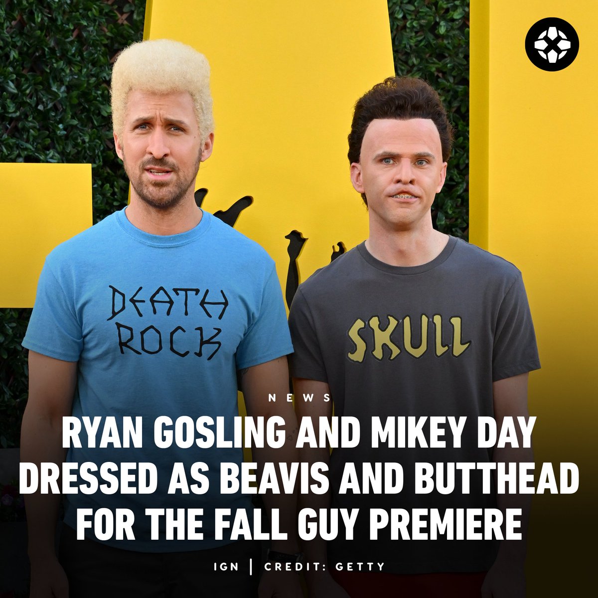 Reprising their roles from SNL as guys who look unintentionally similar to Beavis and Butthead, Ryan Gosling and Mikey Day attended the premiere for The Fall Guy.