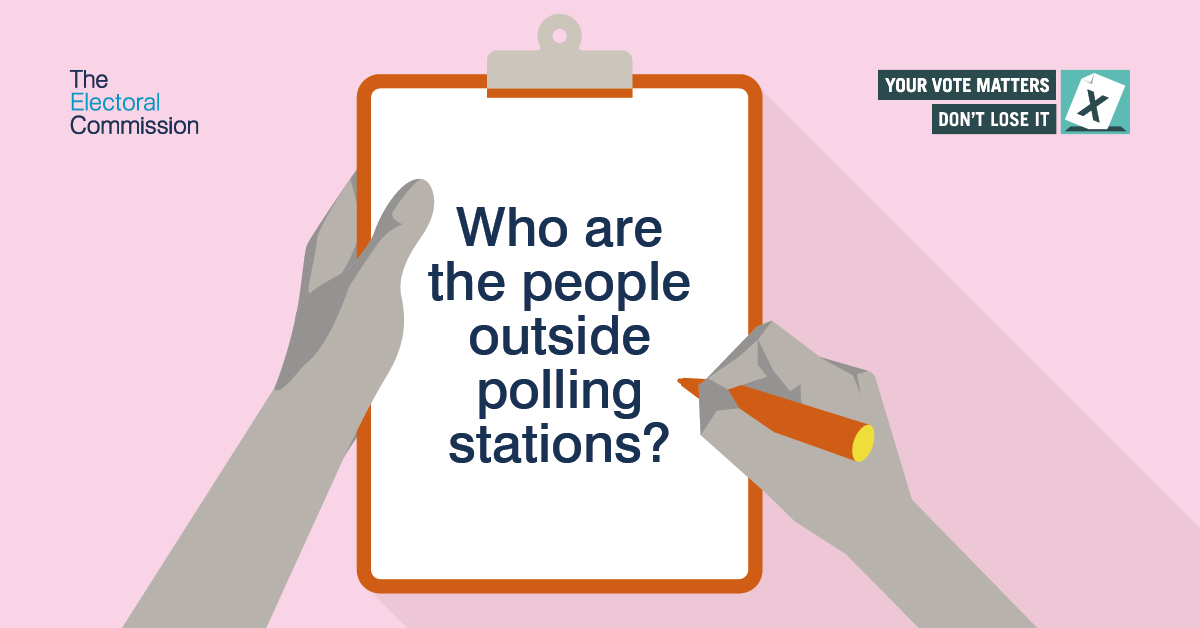 📣 Elections 2 May 2024

‘Tellers’ volunteer for candidates and may ask for your poll card at the polling station door. This is to check who has voted. You don’t have to give them your information if you don’t want to. Find out more at electoralcommission.org.uk/voter #GetReadyToVote