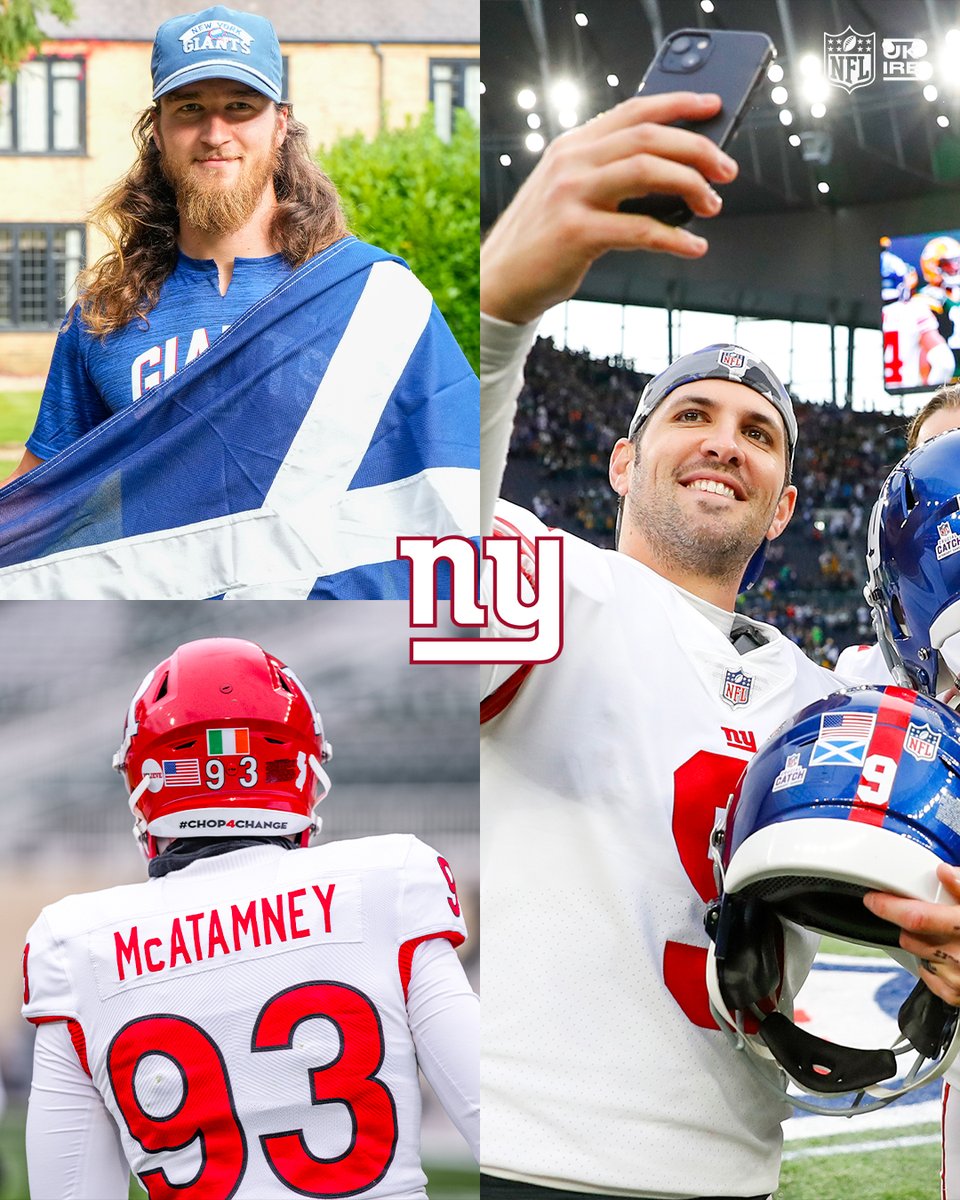 The @Giants now have an all-British & Irish kicking room! 🏴󠁧󠁢󠁳󠁣󠁴󠁿 K Graham Gano 🇮🇪 K Jude McAtamney 🏴󠁧󠁢󠁳󠁣󠁴󠁿 P Jamie Gillan