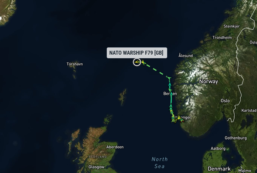 HMS Portland & RFA Tidesurge in the Norwegian Sea for Ex Dynamic Mongoose.