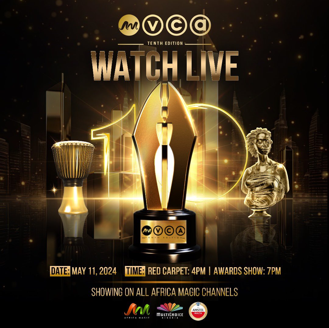 The tenth edition of the highly anticipated Africa Magic Viewers' Choice Awards is just a few days away!
Join us as we celebrate brilliant storytellers and excellence in the African entertainment industry.
The #AMVCA10 Live Award Show will air on 11 May on all #AfricaMagic…