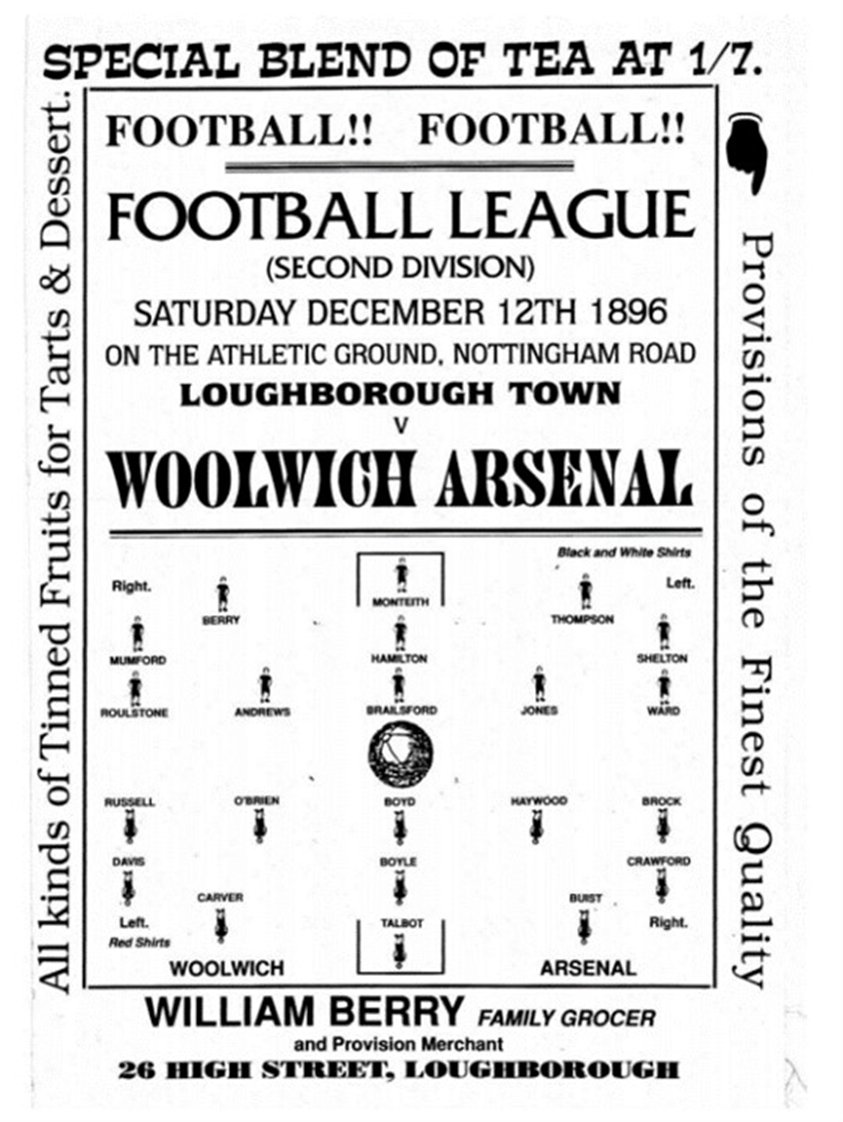 Sponsored team sheet (programme) for #Loughborough 8-0 #Arsenal- the #Gunners record defeat in the Football
t.ly/gvEwd
#Leicestershire #Football #Archive
Bringing football from a bygone era back to life!
#FootballHistory