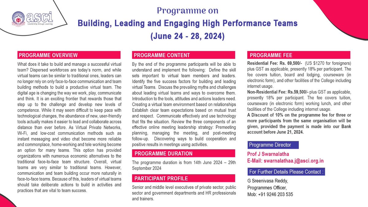 Unlock the Power of High Performance Teams. Elevate Your Leadership Skills: Gain insights into effective team dynamics, communication strategies, and conflict resolution techniques to unleash the full potential of your team. Register Now!