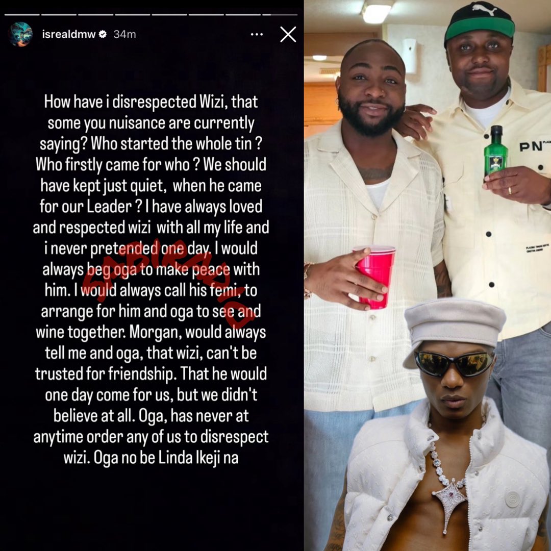 'Who started the whole thing, who came for who first?' — Isreal DMW questions those who said he disrespected Wizkid