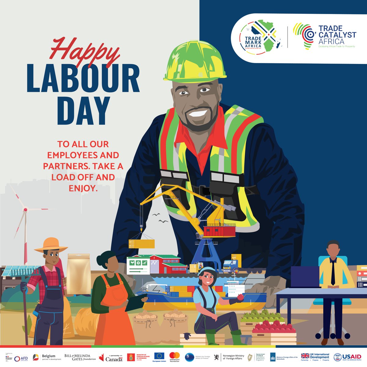 Happy Labour Day. Today, we celebrate the dedication and hard work of every individual contributing to building a brighter future. Your efforts are the driving force behind our mission for inclusive and sustainable trade across Africa.🌍 #LabourDay #TradeforProgress