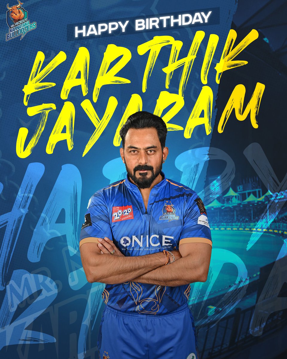 Wishing our 'Mr Dependable' talented all-rounder @j_k_aaaa , a very happy birthday 🎂🎉 We wish him loads of luck for all his future endeavours ✌️ #karnatakabulldozers #karthikjayaram #happybirthday