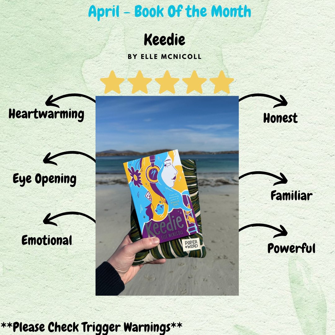 My April’s Book of the Month is Keedie by Elle McNicoll.
Such an awesome prequel to A Kind Of Spark and such a honest read with amazing representation
