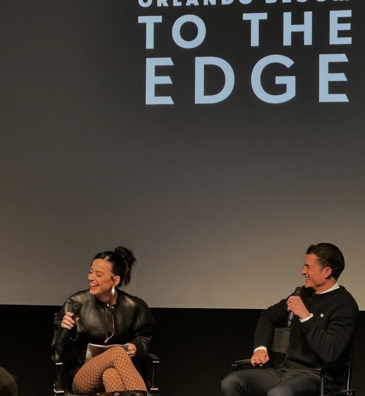 Katy Perry and Orlando Bloom at the “To The Edge” series promotion event.