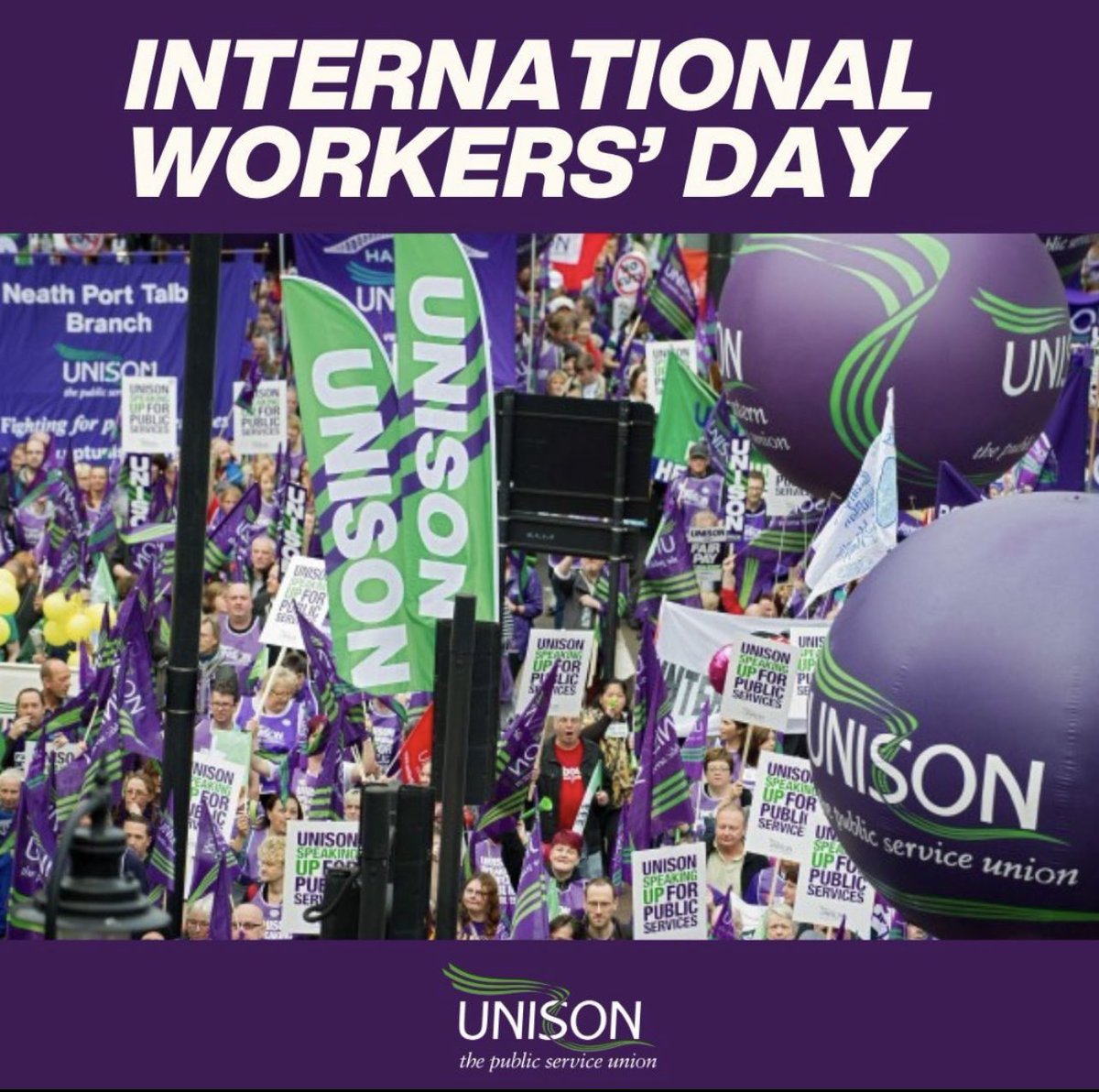 To all in struggle 
fighting for better 
PAY,
TERMS & CONDITIONS
EQUALITY RIGHTS
EMPLOYMENT RIGHTS
MATERNITY RIGHTS
PENSION RIGHTS
HEALTH & SAFETY 
RESPECT & DIGNITY 
AND MORE  
#Solidarity
#InternationalWorkersDay 
#joinaunion 

@unisontheunion 
@UNISONWales 
@unisonscot