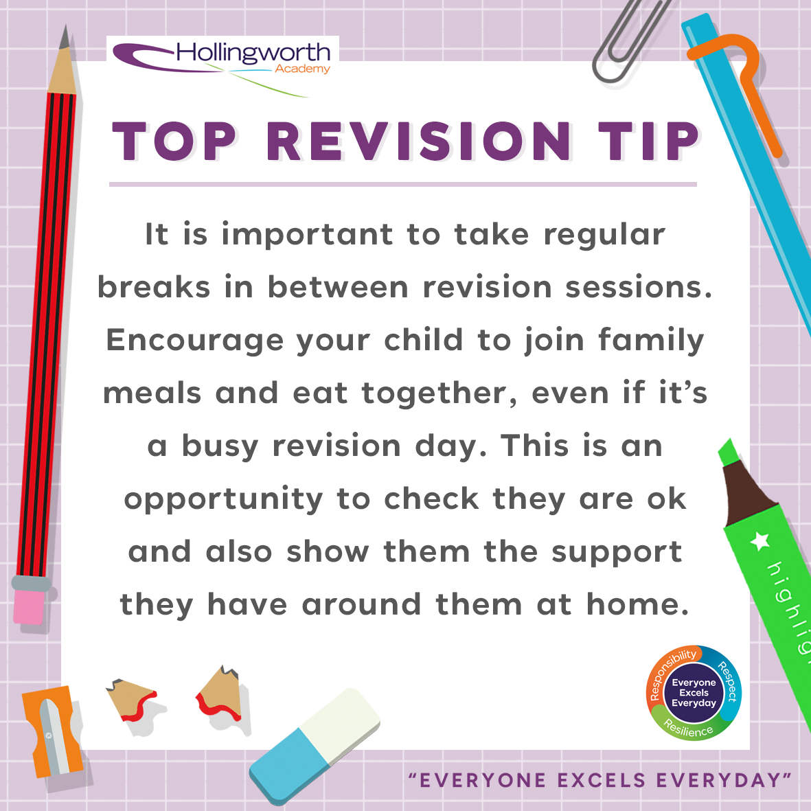This week’s top revision tip for Year 11 parents and carers! @WCSQM #raisingrochdale #worldclass #everyoneexcelseveryday