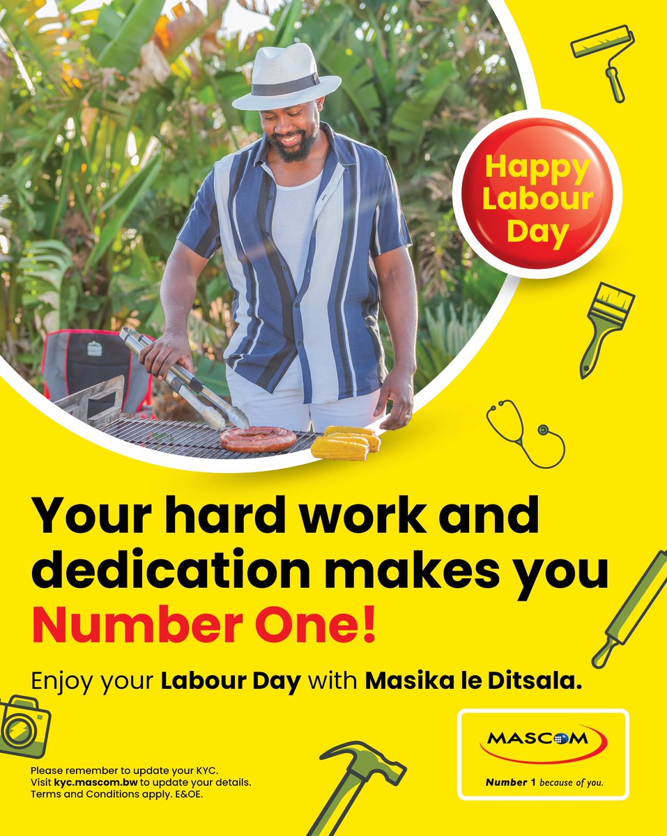 You hard work and dedication makes you Number One 💛 Enjoy a Happy Labour Day with Masika le Ditsala! #HappyLabourDay #MayDay #WorkersDay #Number1BecauseOfYou
