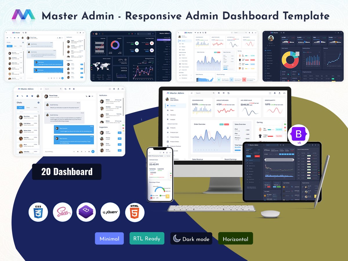 Master Admin is a highly innovative #WebApp #template. its come with a clean and amazing #creativedashboard
.
Buy Now - themeforest.net/item/master-ad…  
.
#admindashboard #adminpanel #admintemplate #adminthemes #bootstrap4 #BootstrapResponsiveAdminDashboardTemplate #chatsapplication