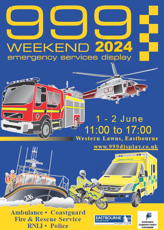 SAVE THE DATE!

We will be taking part in the 999 Weekend on Western Lawns, Eastbourne on 1 and 2 June 2024.

Come down & show support for your emergency services!

For more details visit: 999display.co.uk

#999Weekend #EmergencyServices #Eastbourne