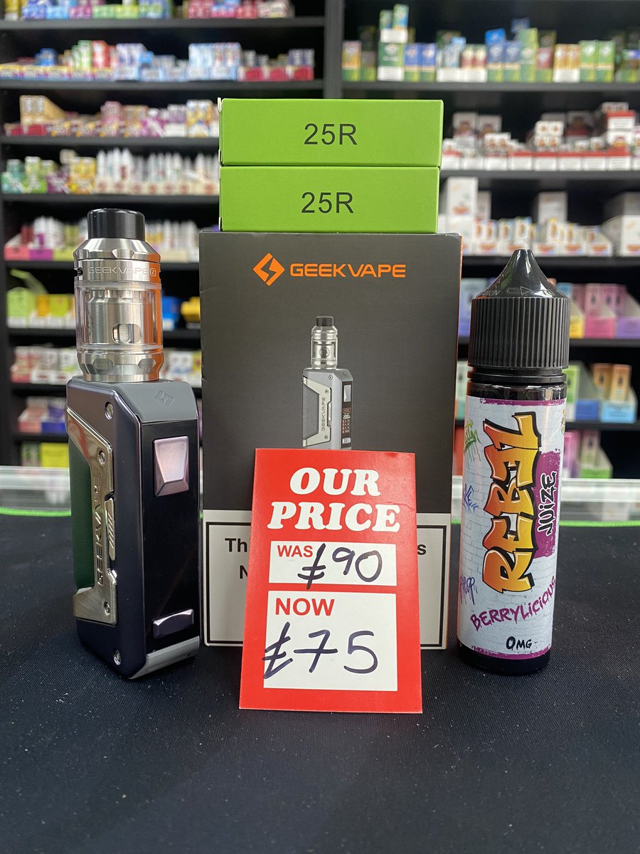 MAY DEAL OF THE MONTH

Geekvape L200 kit
2x 25r batteries 
1x 50ml liquid from selected ranges  

£75

#ivapeloungewythenshawe