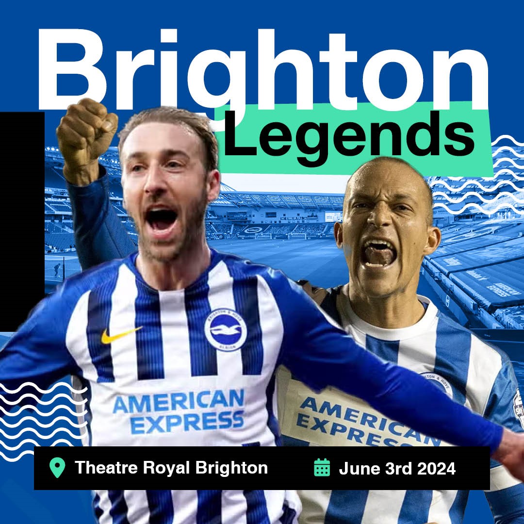 Brighton Legends head to the theatre royal in Brighton on 3rd June for an entertaining night of stories and laughter, still some tickets available, don' t miss out! @MHMMediaGroup @TheatreRoyalBTN @BHAFCFoundation @OfficialBHAFC @GM_83 @RobertZamora25