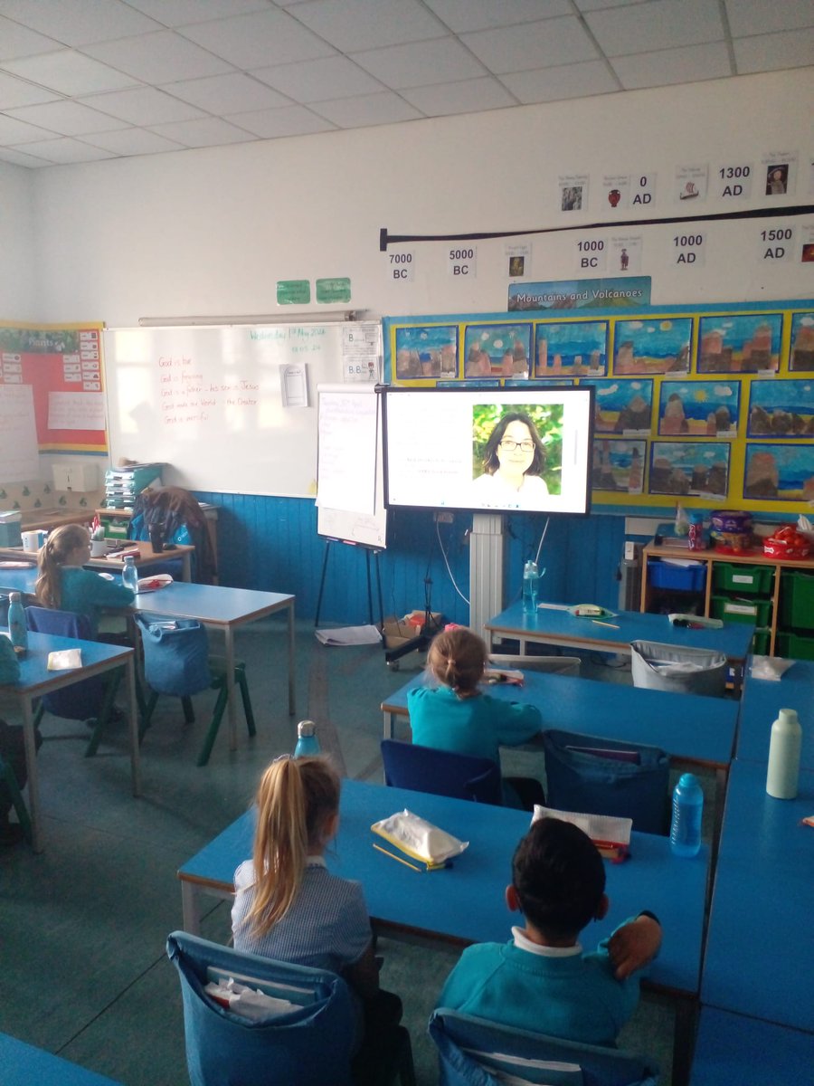3HR really enjoyed participating in the #WorldofStories virtual author meet with Frances Durkin this morning. Mrs Craven was delighted that her question was answered. @HighCragsPLA