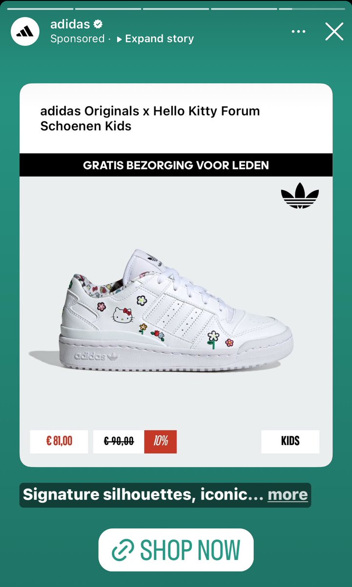 Instagram’s algo has noticed I sometimes click on ads for kids trainers (because I have UK4/EU37 feet) and… I don’t hate it.