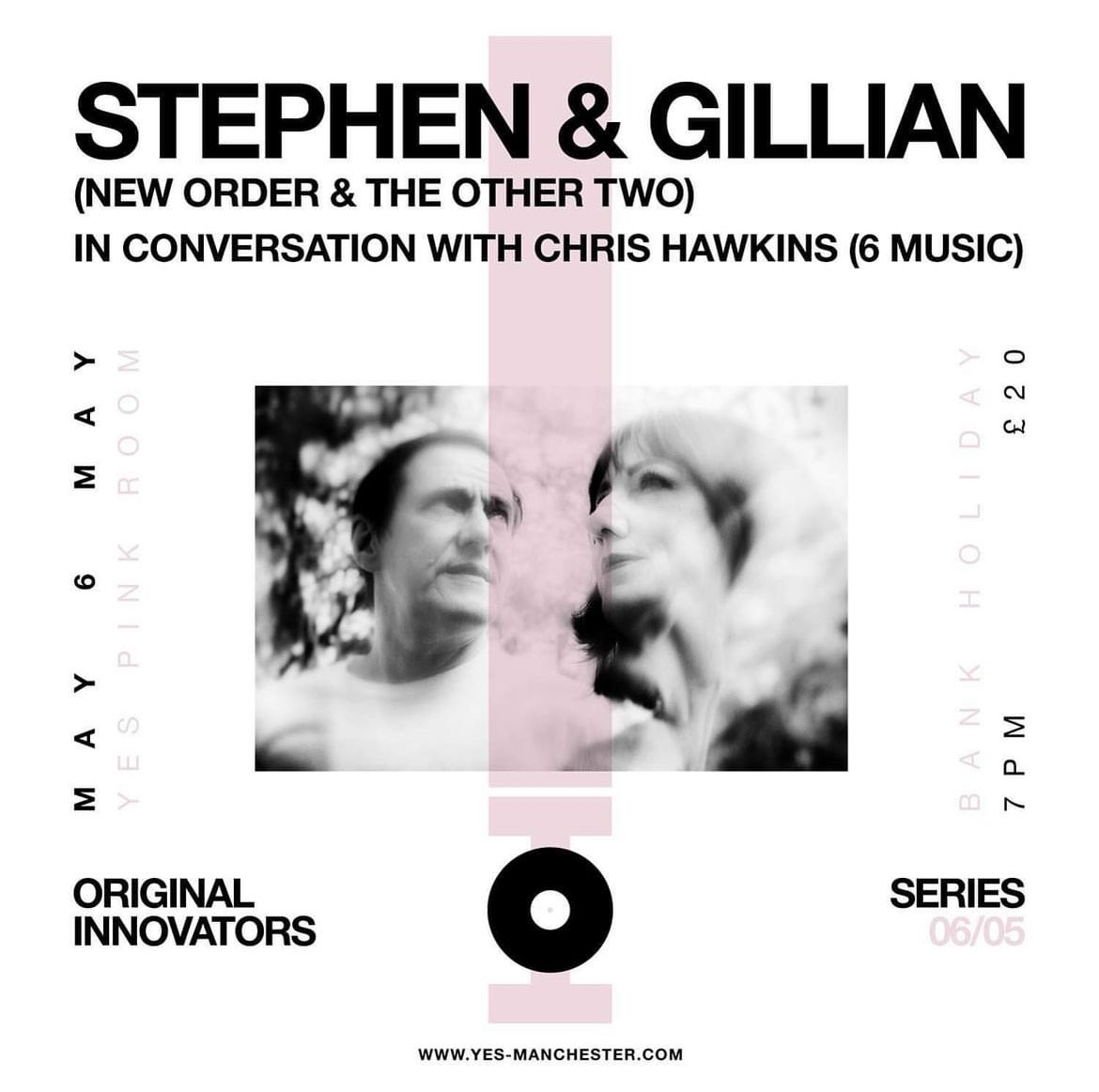Original Innovators: Stephen and Gillian (@neworder / The Other Two) in conversation with @chris_hawkins (@BBC6Music) Bank Holiday Monday 6th May Final tickets available now. seetickets.com/event/stephen-…