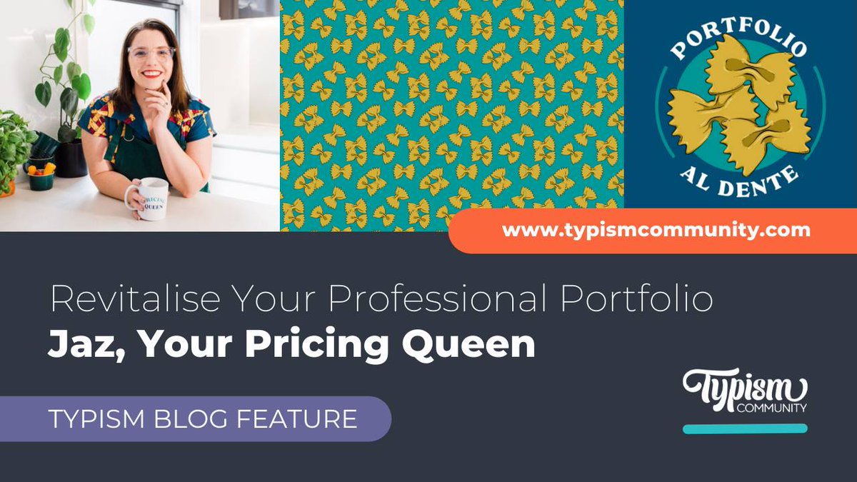 This week on the blog >> Revitalise Your Professional Portfolio with Jaz, Your Pricing Queen. Head to the Typism blog to find out more. typismcommunity.com/blog/revitalis…