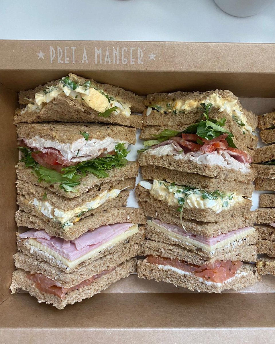 Stuck on what to get for lunch in the office today? 🥪 Why not treat yourself and your colleagues to one of these platters from @pret? Blue light card holders & NHS staff can get 10% off! Order your platter now: pret.co.uk/delivers