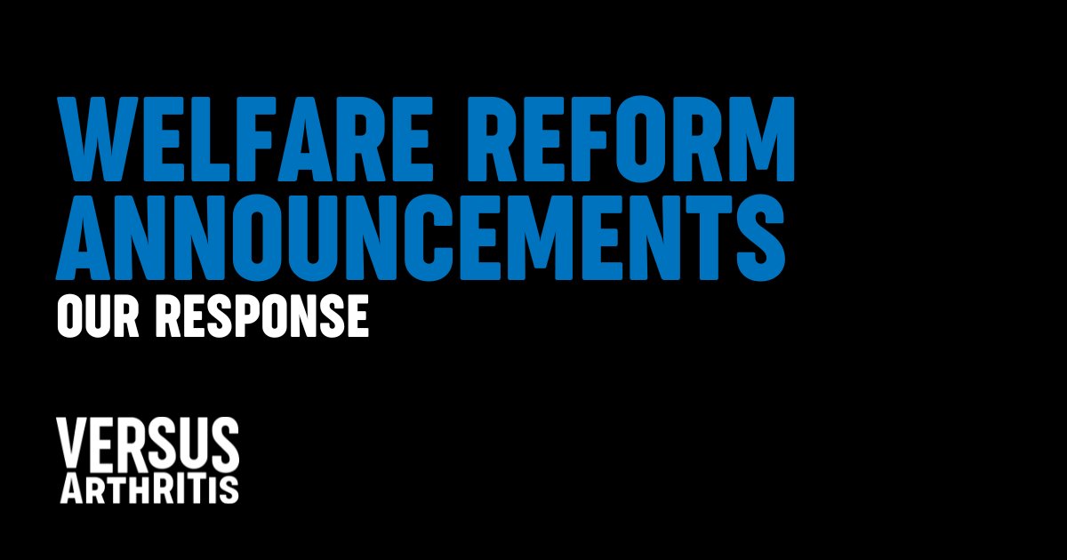 [1/7] Recent announcements around potential changes to #disability benefits and fit notes may be worrying for people with #arthritis. We are disappointed by the language being used and understand how upsetting it is for people who rely on this kind of support.