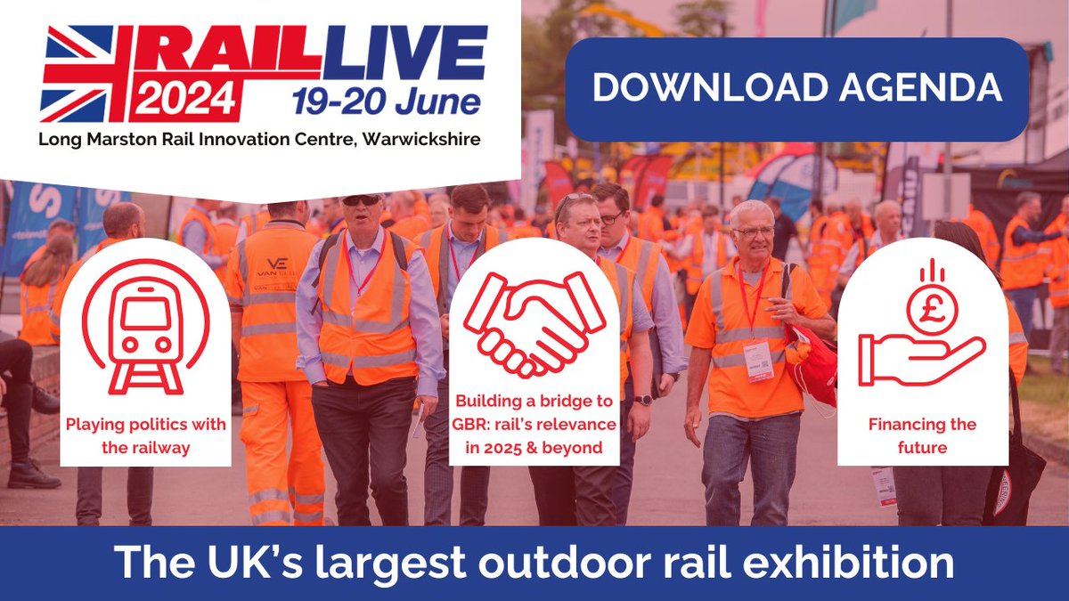 #RailLive 2024 promises to be our most comprehensive and engaging yet, featuring a plethora of cutting-edge technology, engaging panel discussions, and excellent networking prospects. Download the agenda >> ow.ly/Ey8550Rtl56