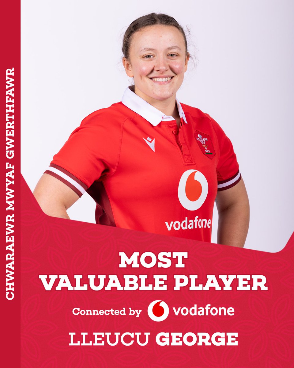 Llongyfarchiadau 👏 This week’s @VodafoneUK MVP is Lleucu George 🏆 #HerStory | #EiHanesHi