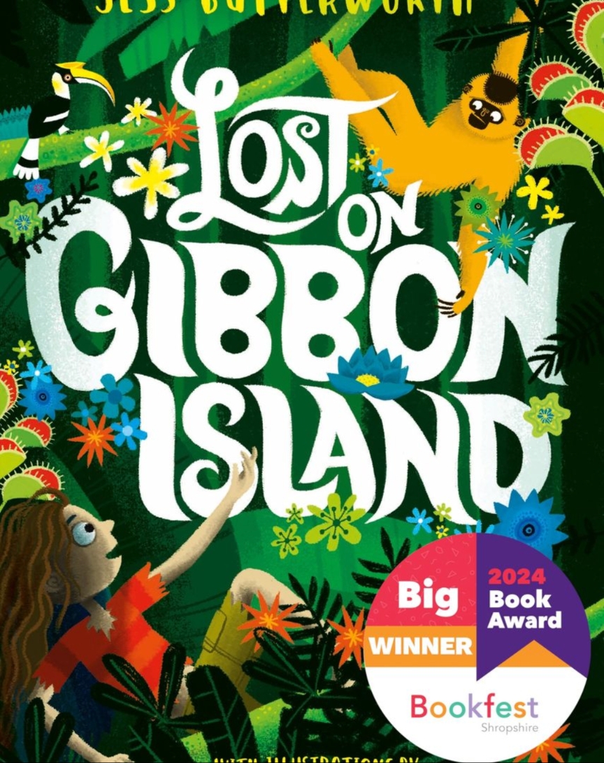 What a joy for #LostonGibbonIsland to win the @shropbookfest Big Book Award! I can't stop beaming! Thanks to all the schools involved in reading and voting and everyone in the team for all your hard work. And to patrons and fab interviewers @PiersTorday and Martin Brown. 🥰💙